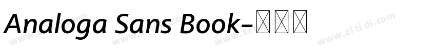 Analoga Sans Book字体转换